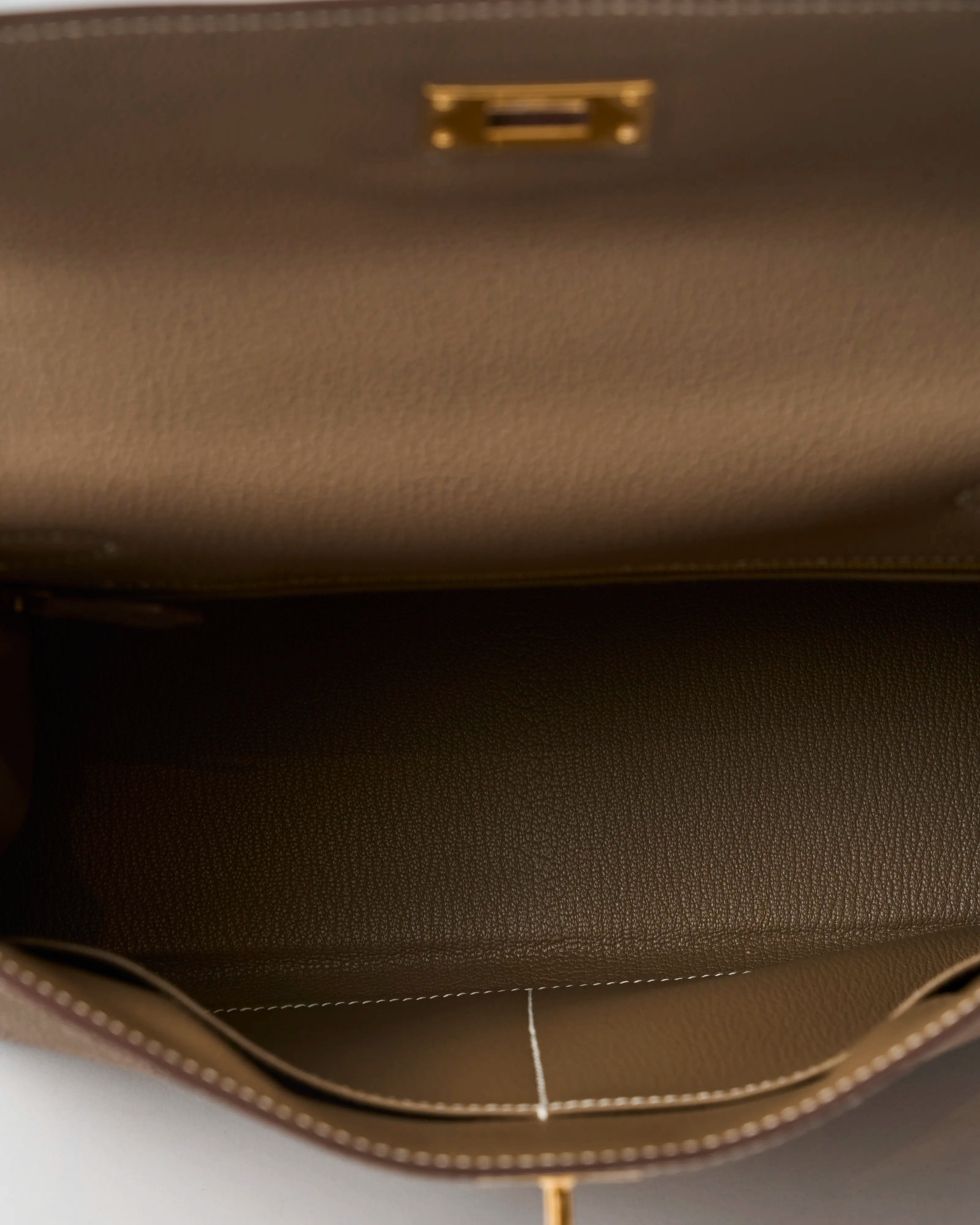 Hermès Kelly 28 Etoupe Togo GHW