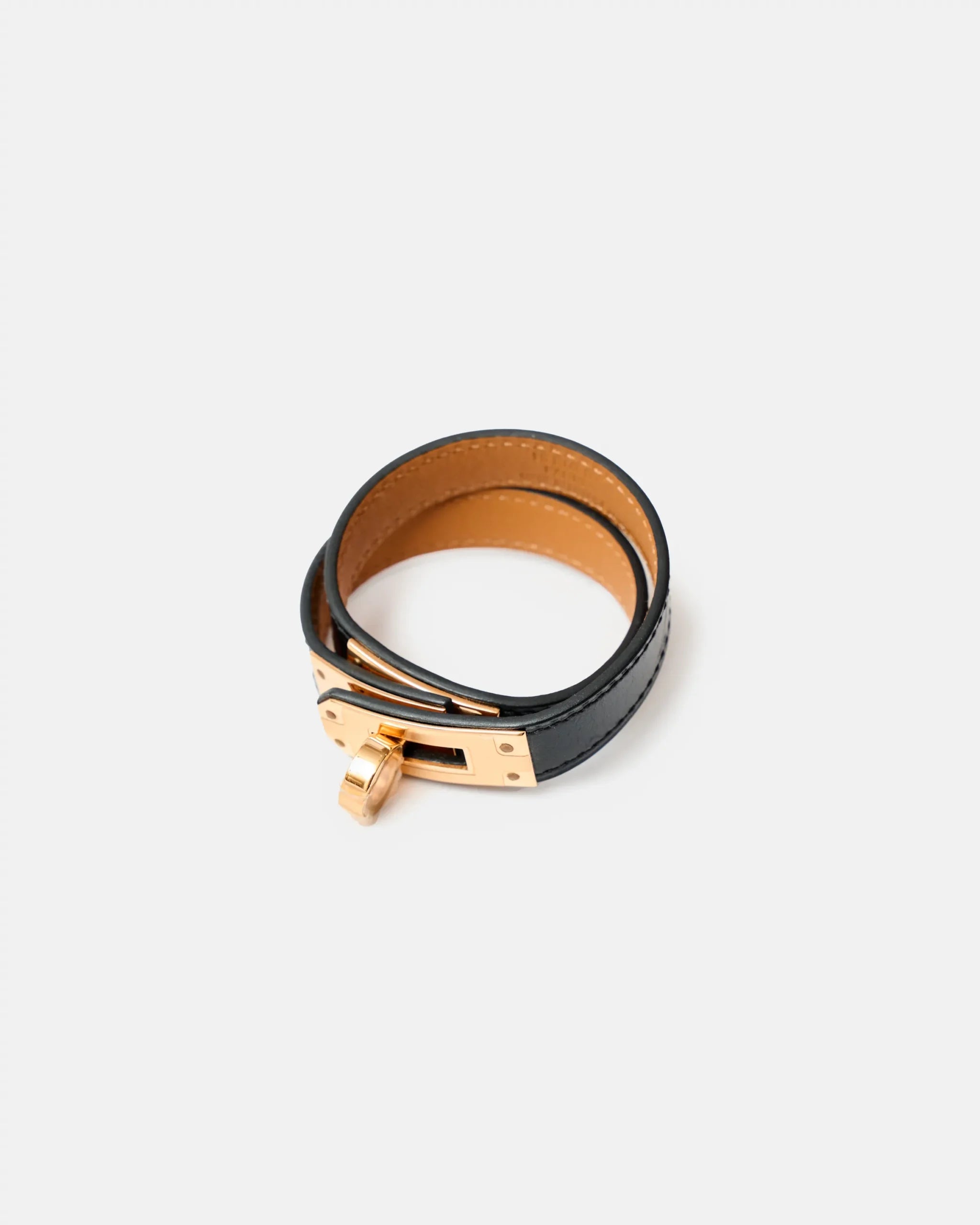 Hermès Mini Kelly Double Tour Black Box GHW