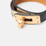 Hermès Mini Kelly Double Tour Black Box GHW