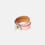 Hermès Mini Kelly Double Tour Rose Sakura Swift Bracelet PHW (2)