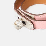 Hermès Mini Kelly Double Tour Rose Sakura Swift Bracelet PHW (2)