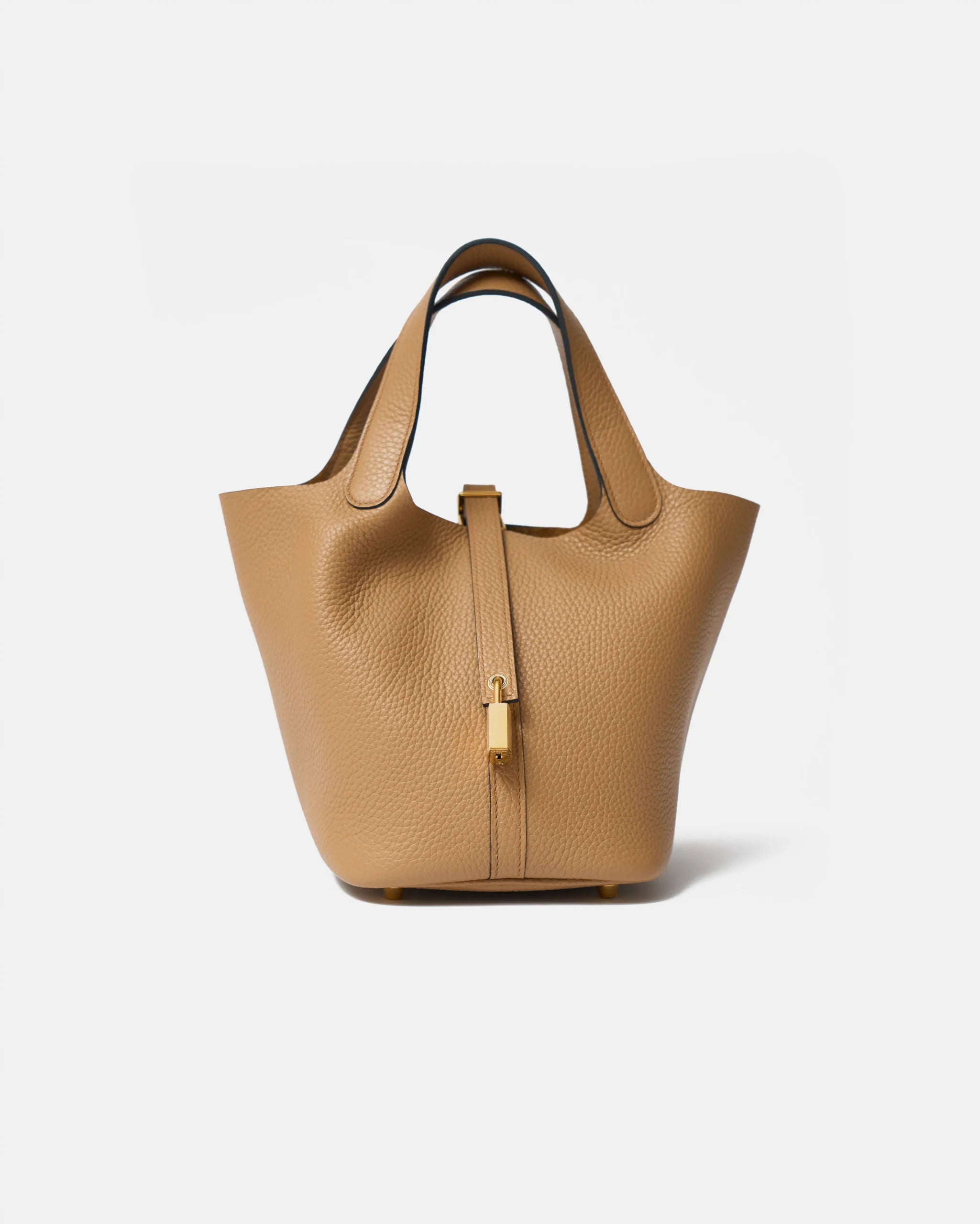 Hermès Mini Picotin 18 Chai Clemence GHW