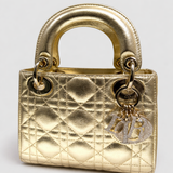 Dior Mini Lady Dior Metallic Gold