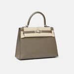Hermès Kelly 25 Gris Etain Epsom PHW