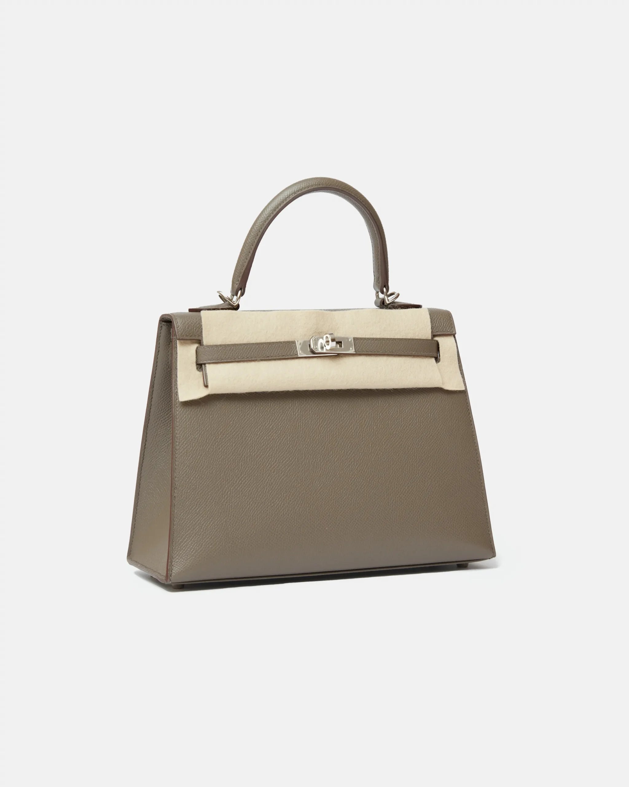 Hermès Kelly 25 Gris Etain Epsom PHW