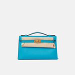 Hermès Kelly Pochette Bleu Frida Swift GHW