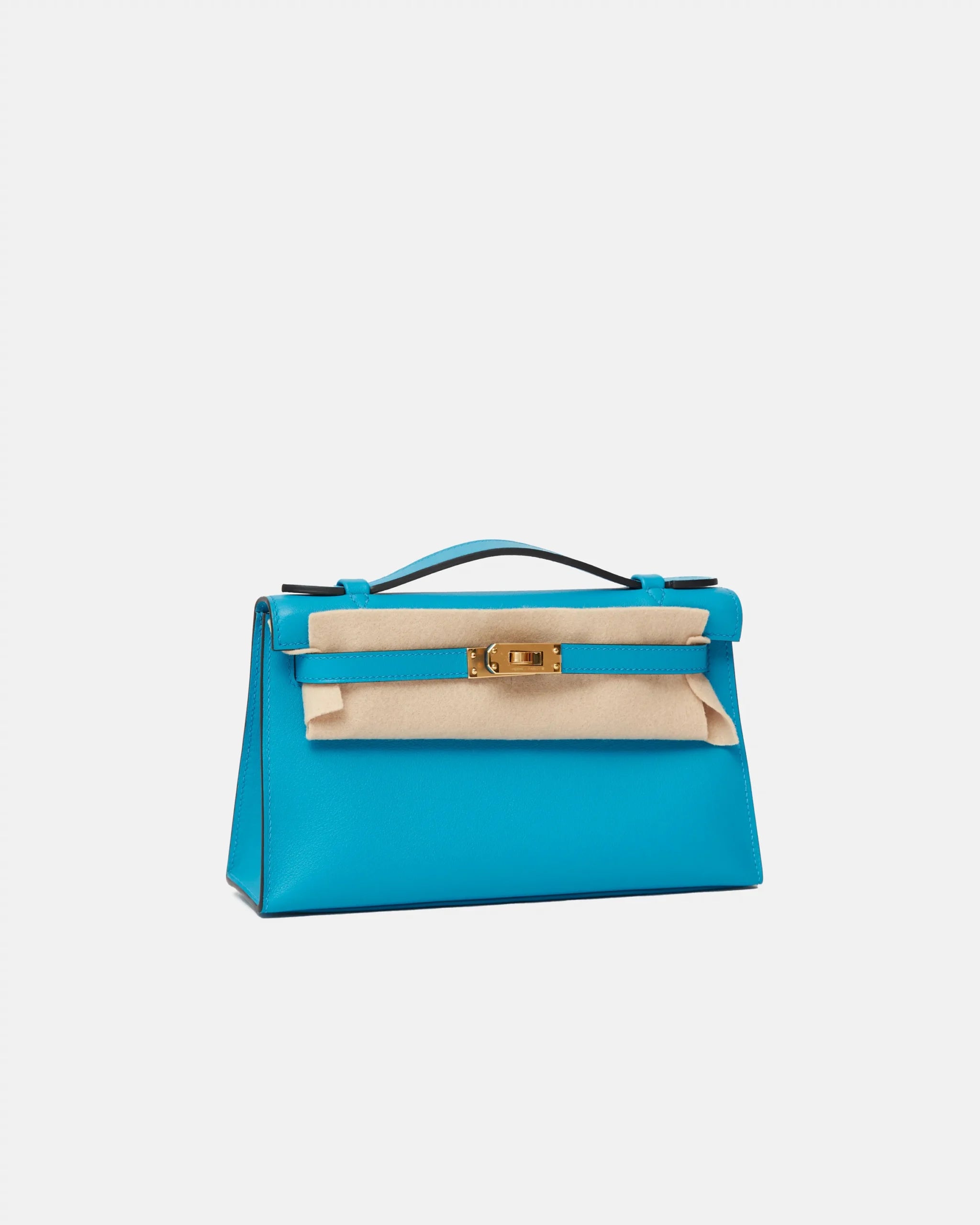 Hermès Kelly Pochette Bleu Frida Swift GHW