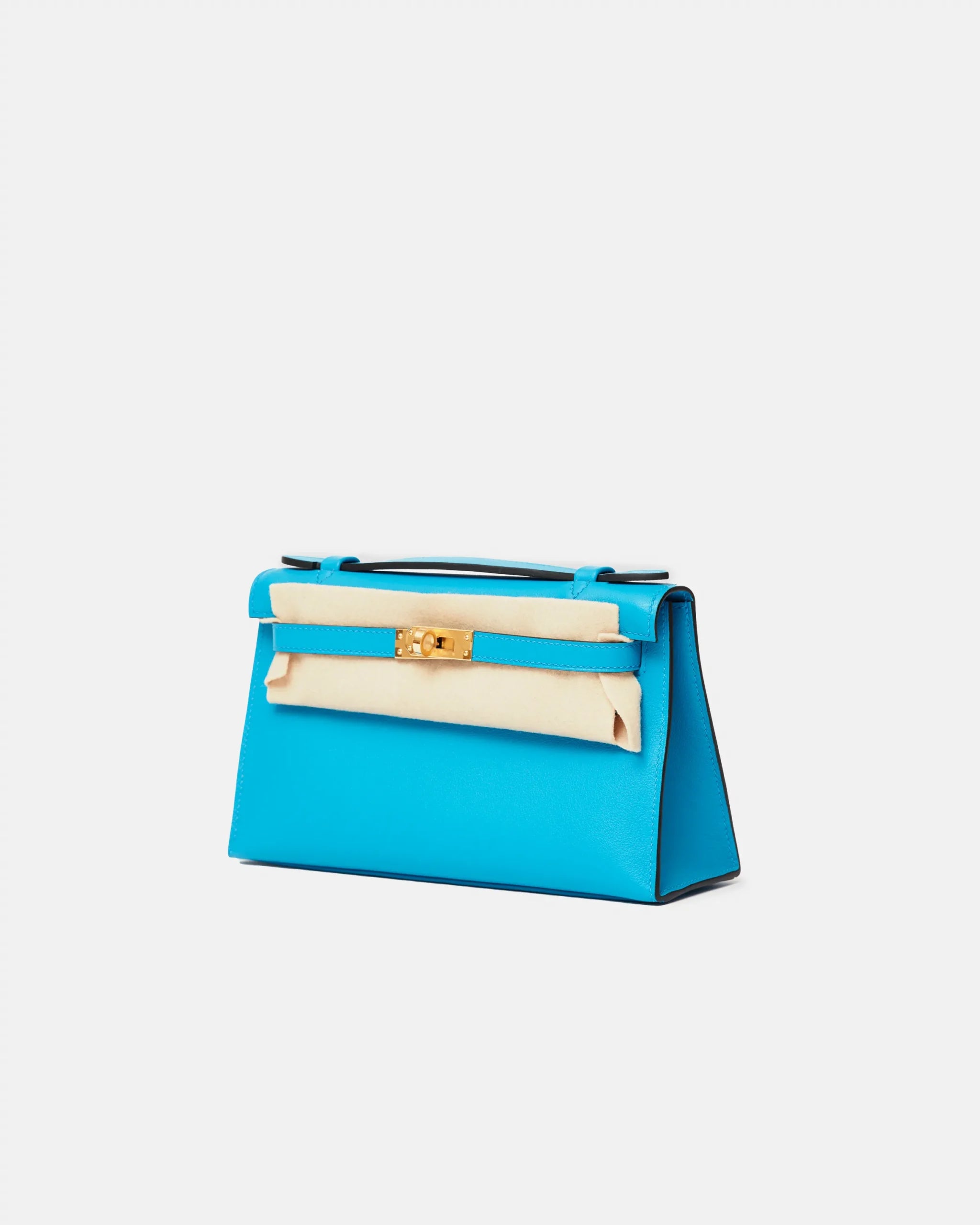 Hermès Kelly Pochette Bleu Frida Swift GHW