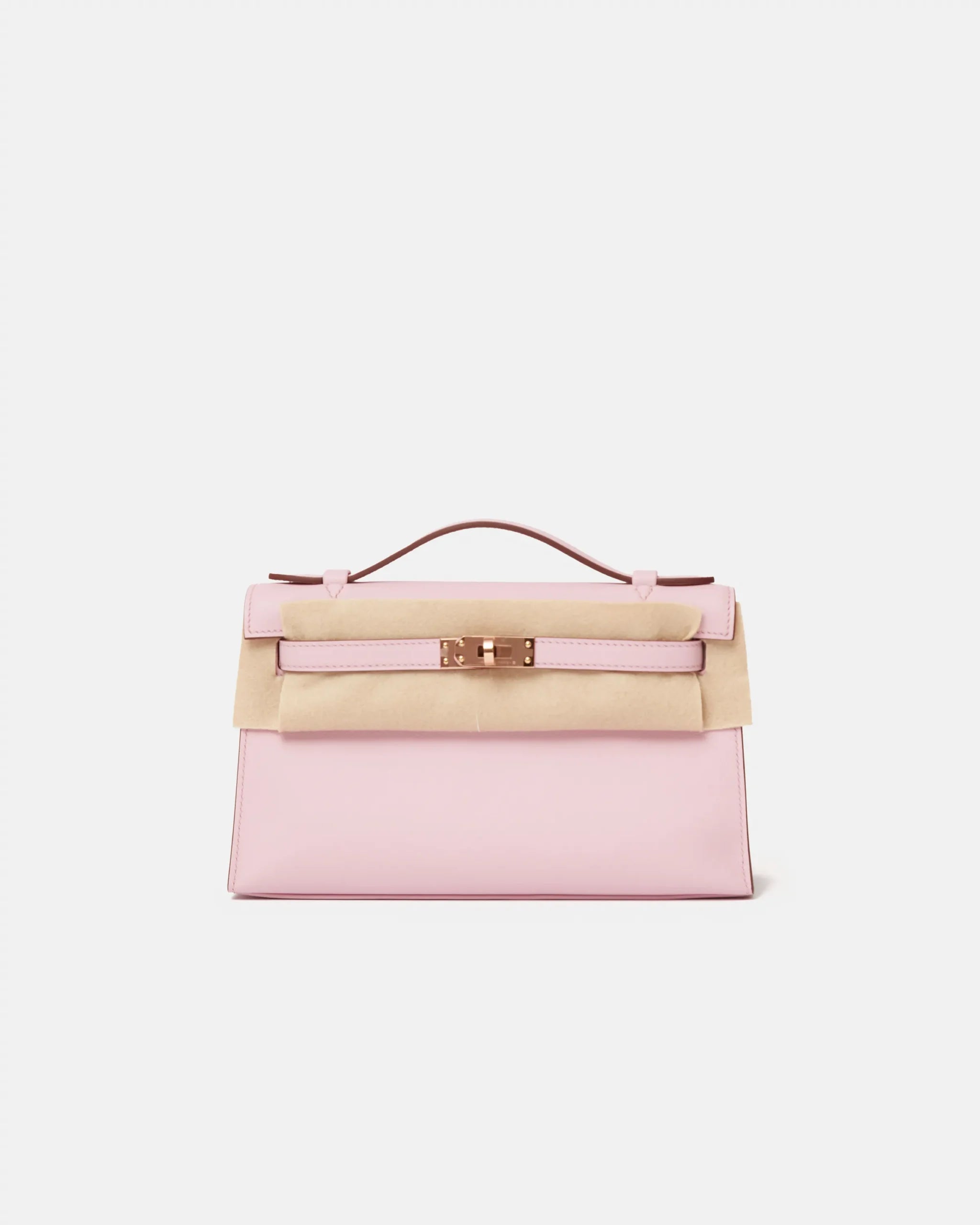 Hermès Kelly Pochette Mauve Sylvestre Swift RGHW