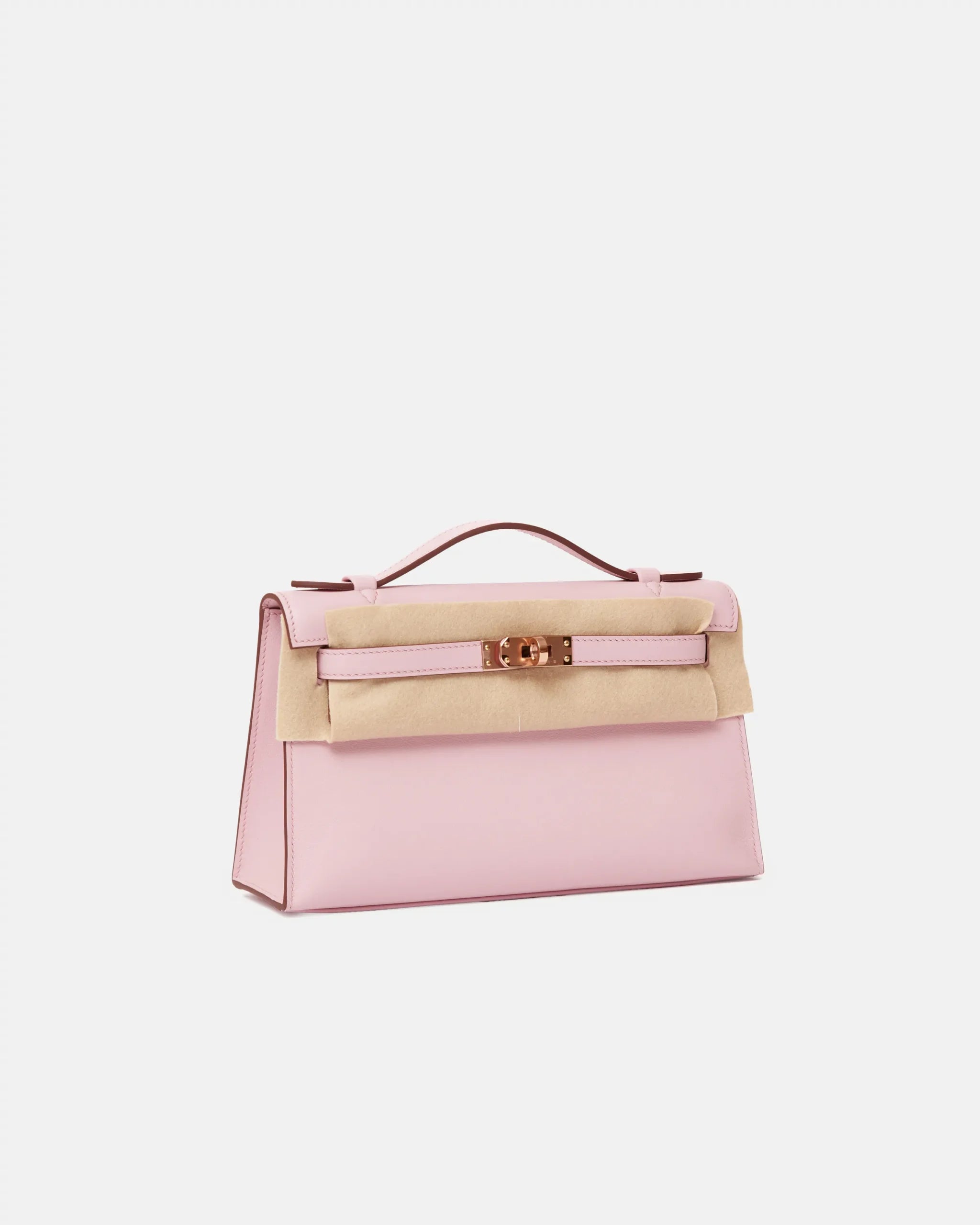 Hermès Kelly Pochette Mauve Sylvestre Swift RGHW