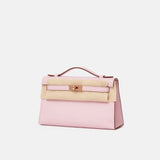 Hermès Kelly Pochette Mauve Sylvestre Swift RGHW
