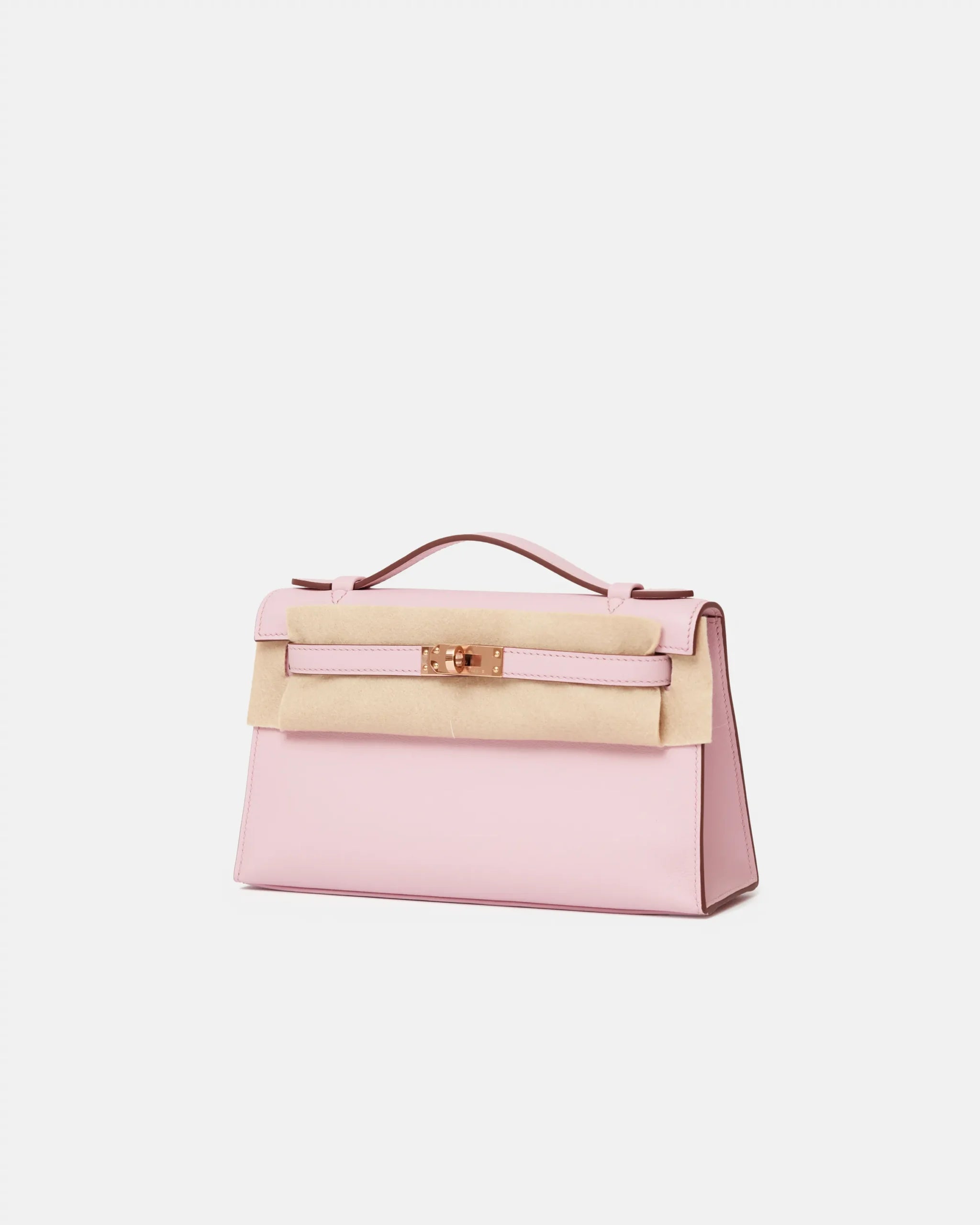 Hermès Kelly Pochette Mauve Sylvestre Swift RGHW