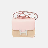 Hermès Mini Constance 18 Rose Sakura Chevre Mysore PHW