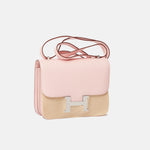 Hermès Mini Constance 18 Rose Sakura Chevre Mysore PHW
