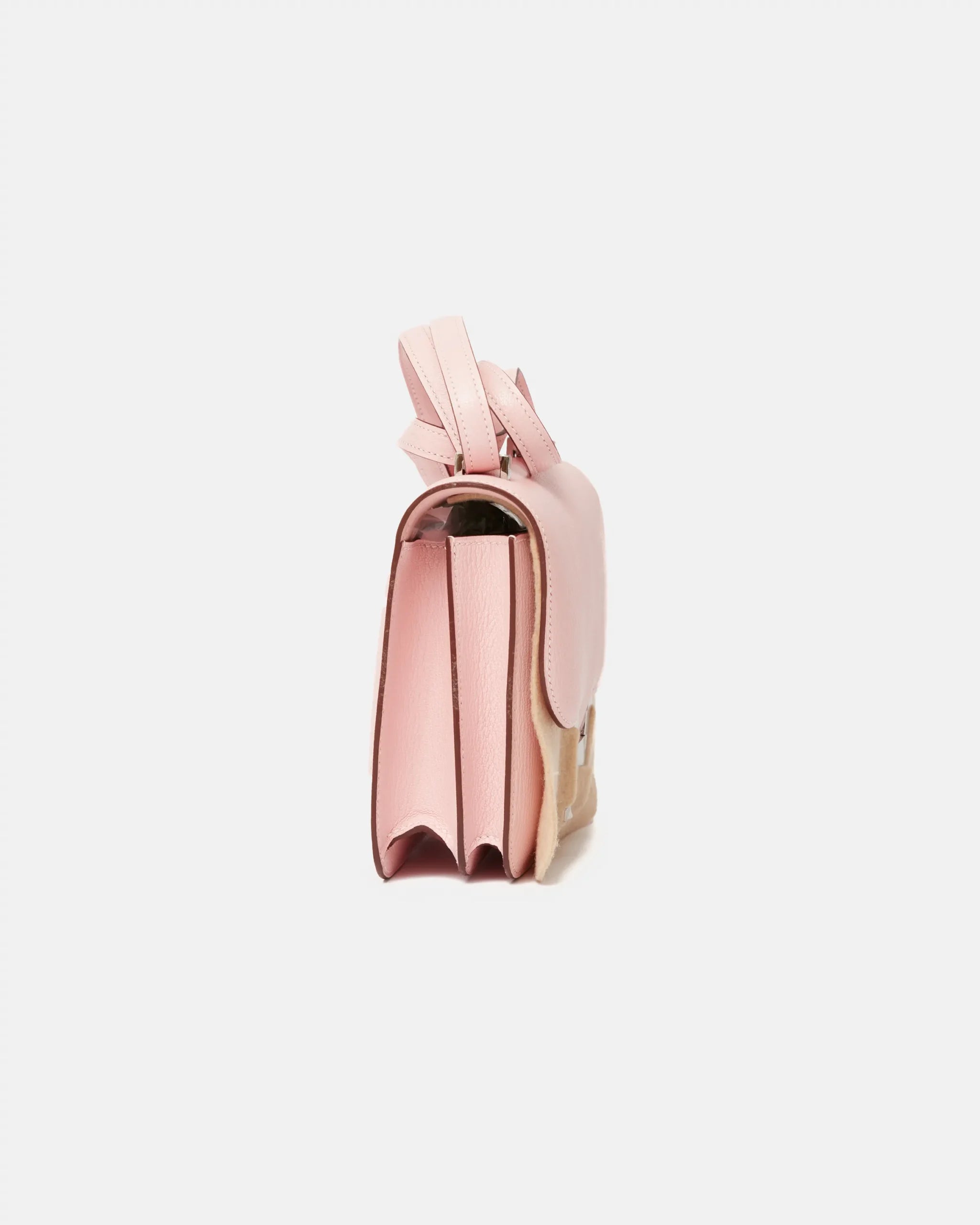 Hermès Mini Constance 18 Rose Sakura Chevre Mysore PHW