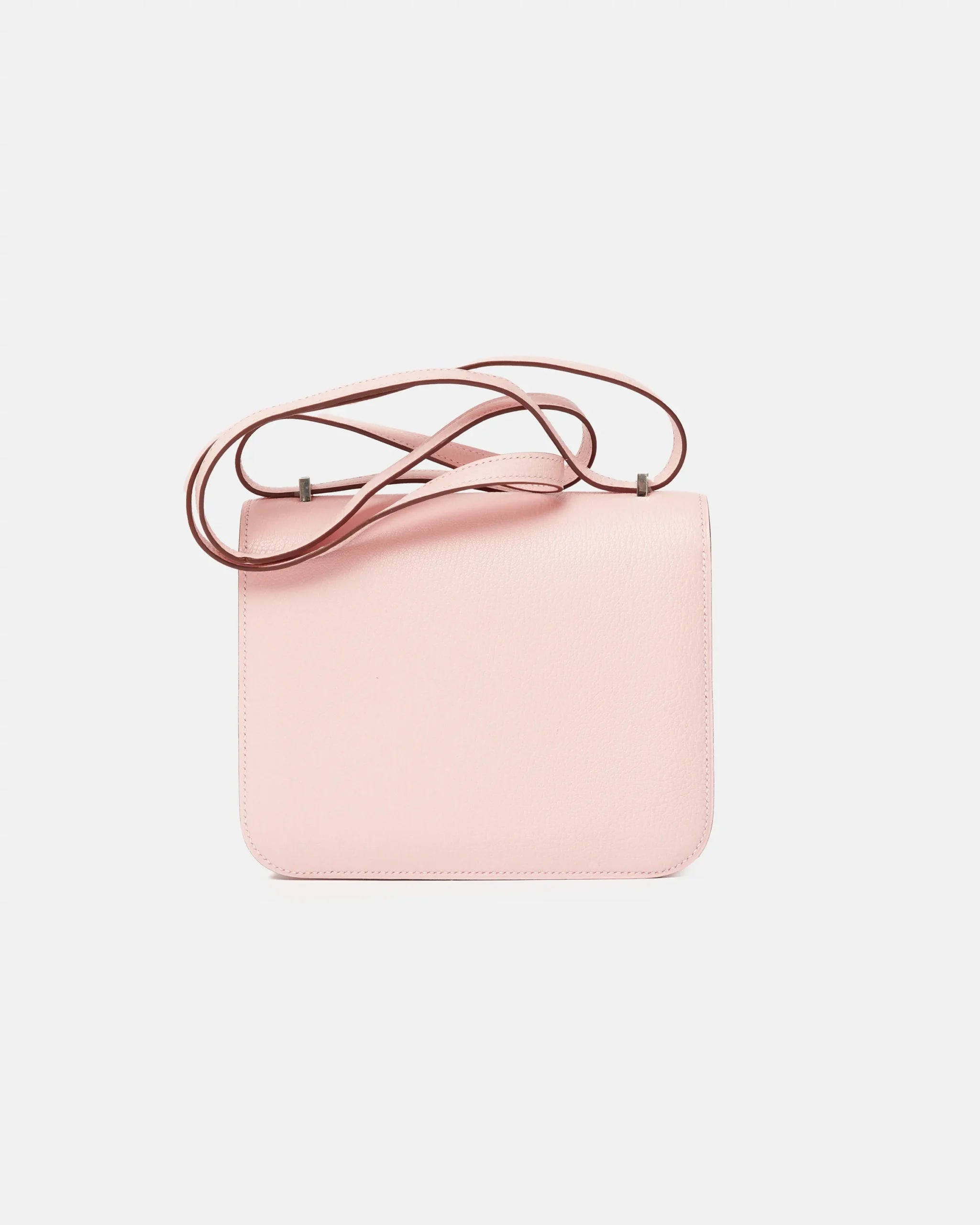 Hermès Mini Constance 18 Rose Sakura Chevre Mysore PHW