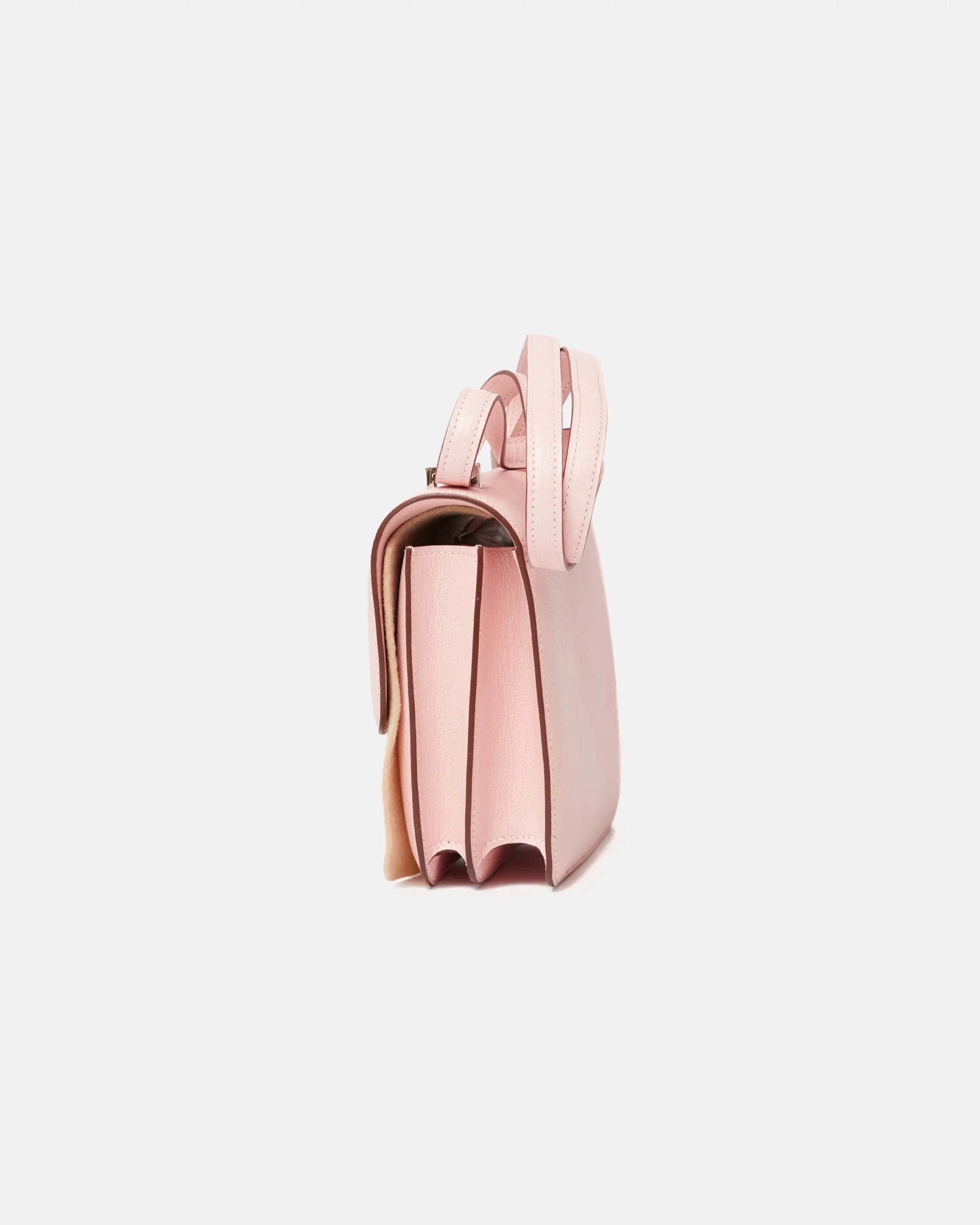 Hermès Mini Constance 18 Rose Sakura Chevre Mysore PHW