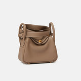 Hermès Mini Lindy 20 Etoupe Clemence GHW