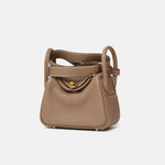 Hermès Mini Lindy 20 Etoupe Clemence GHW