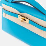 Hermès Kelly Pochette Bleu Frida Swift GHW