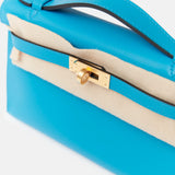 Hermès Kelly Pochette Bleu Frida Swift GHW