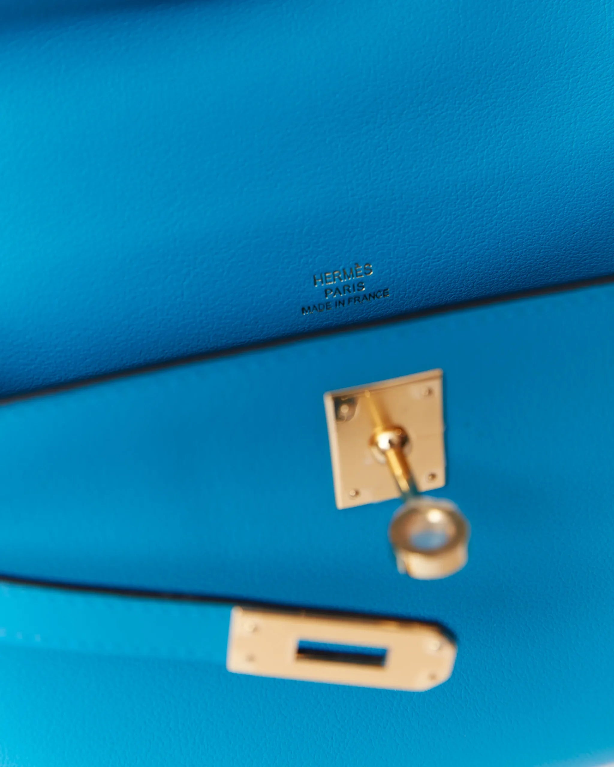 Hermès Kelly Pochette Bleu Frida Swift GHW