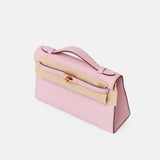 Hermès Kelly Pochette Mauve Sylvestre Swift RGHW