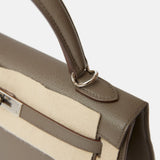 Hermès Kelly 25 Gris Etain Epsom PHW