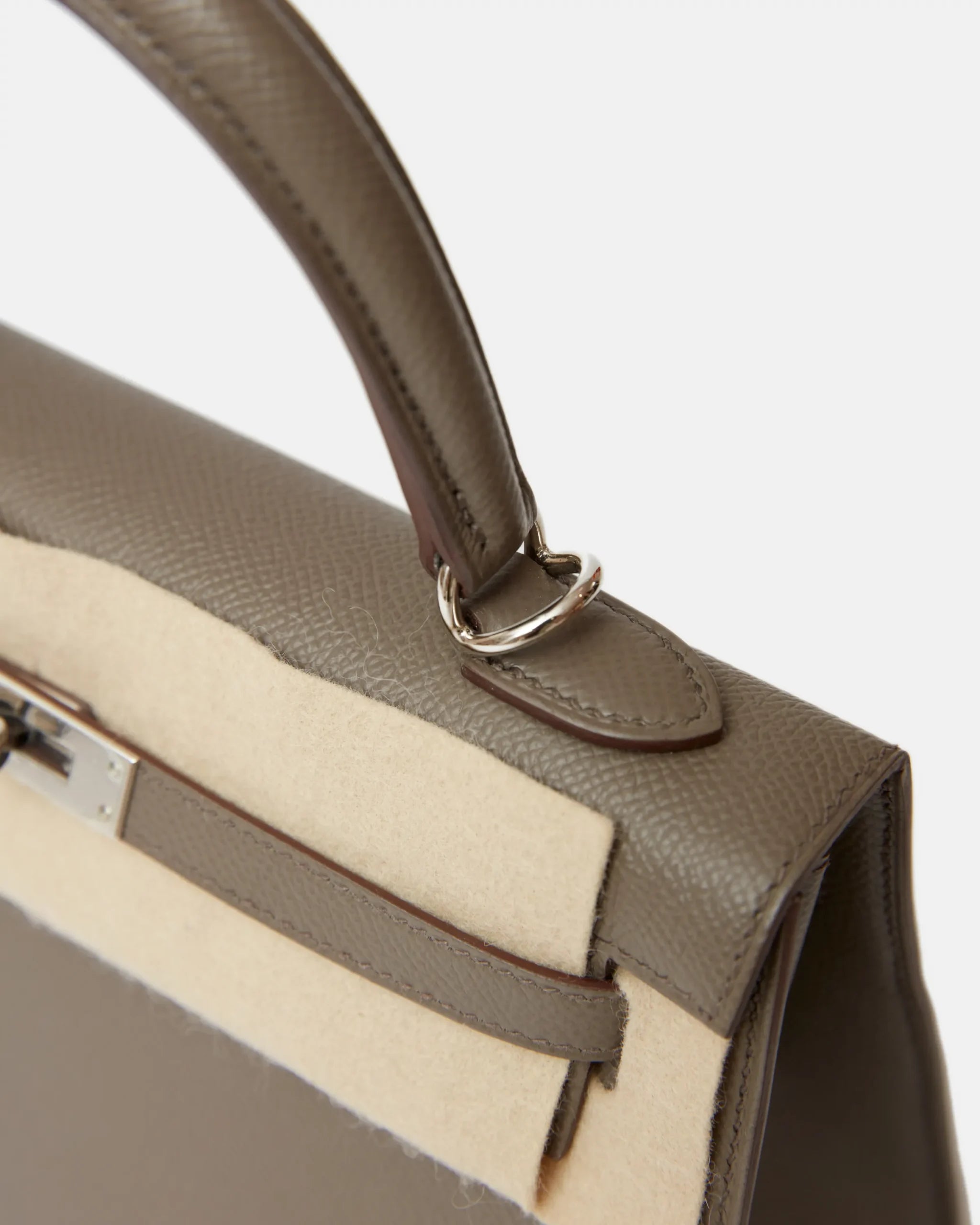 Hermès Kelly 25 Gris Etain Epsom PHW