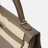 Hermès Kelly 25 Gris Etain Epsom PHW