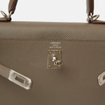 Hermès Kelly 25 Gris Etain Epsom PHW