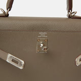Hermès Kelly 25 Gris Etain Epsom PHW