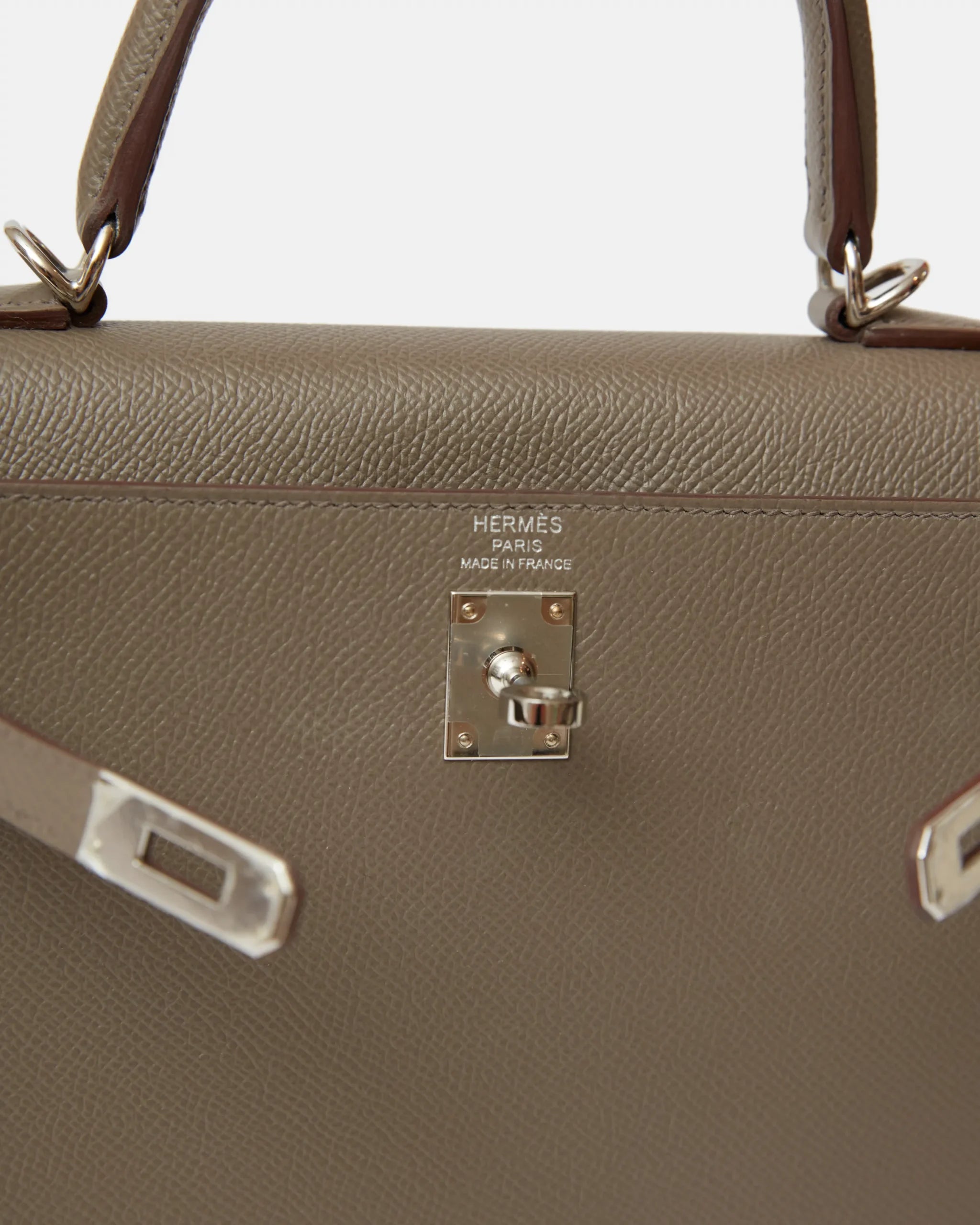 Hermès Kelly 25 Gris Etain Epsom PHW
