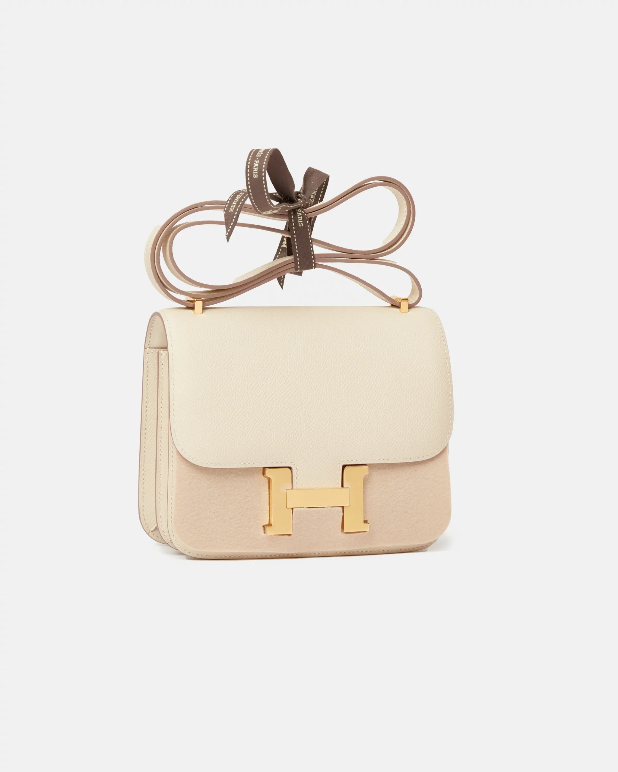 Hermès Mini Constance 18 Craie Epsom GHW