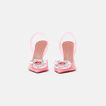 Amina Muaddi Begum Glass PVC Bubble Slingback Pump