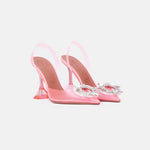 Amina Muaddi Begum Glass PVC Bubble Slingback Pump