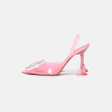 Amina Muaddi Begum Glass PVC Bubble Slingback Pump