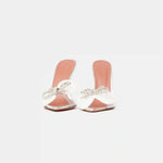 Amina Muaddi Rosie Glass PVC Transparent Slippers