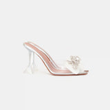 Amina Muaddi Rosie Glass PVC Transparent Slippers
