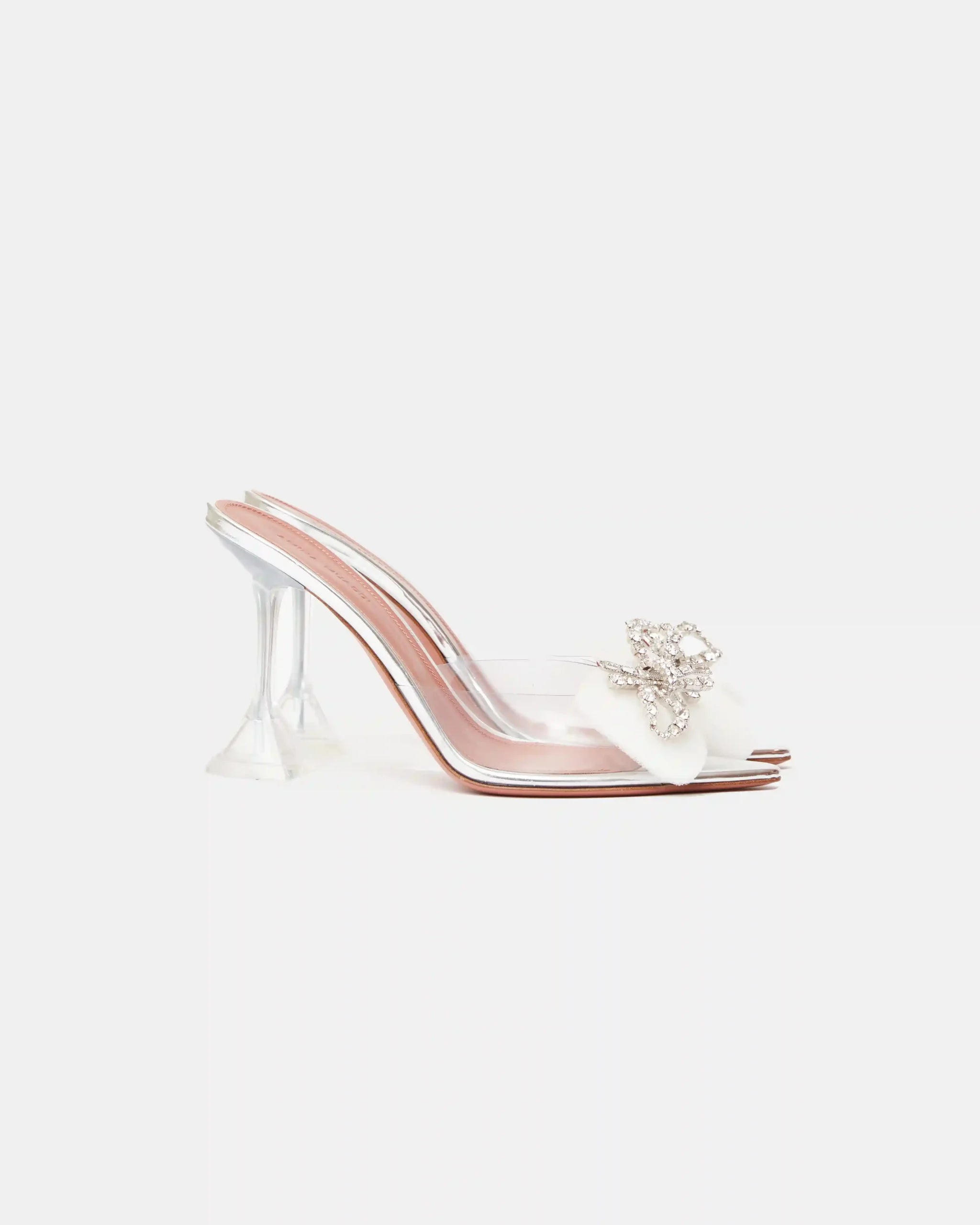 Amina Muaddi Rosie Glass PVC Transparent Slippers