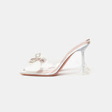 Amina Muaddi Rosie Glass PVC Transparent Slippers
