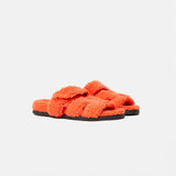 Hermès Chypre Peau Lainee Orange Sandals