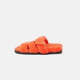 Hermès Chypre Peau Lainee Orange Sandals