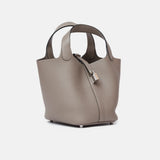 Hermès Picotin 18 Gris Asphalte Clemence PHW