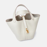 Hermès Picotin 18 Craie Clemence GHW