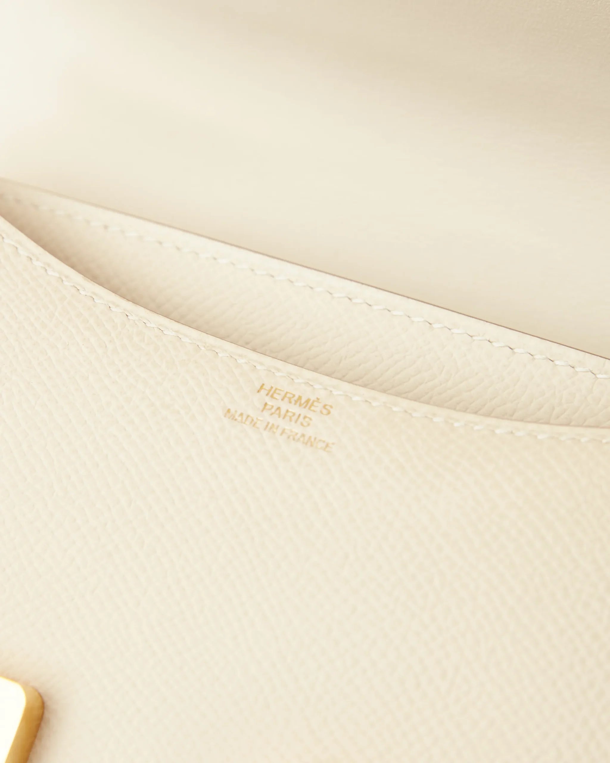 Hermès Mini Constance 18 Craie Epsom GHW