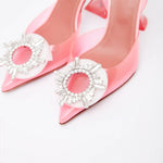 Amina Muaddi Begum Glass PVC Bubble Slingback Pump