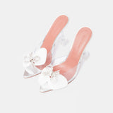 Amina Muaddi Rosie Glass PVC Transparent Slippers
