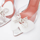 Amina Muaddi Rosie Glass PVC Transparent Slippers