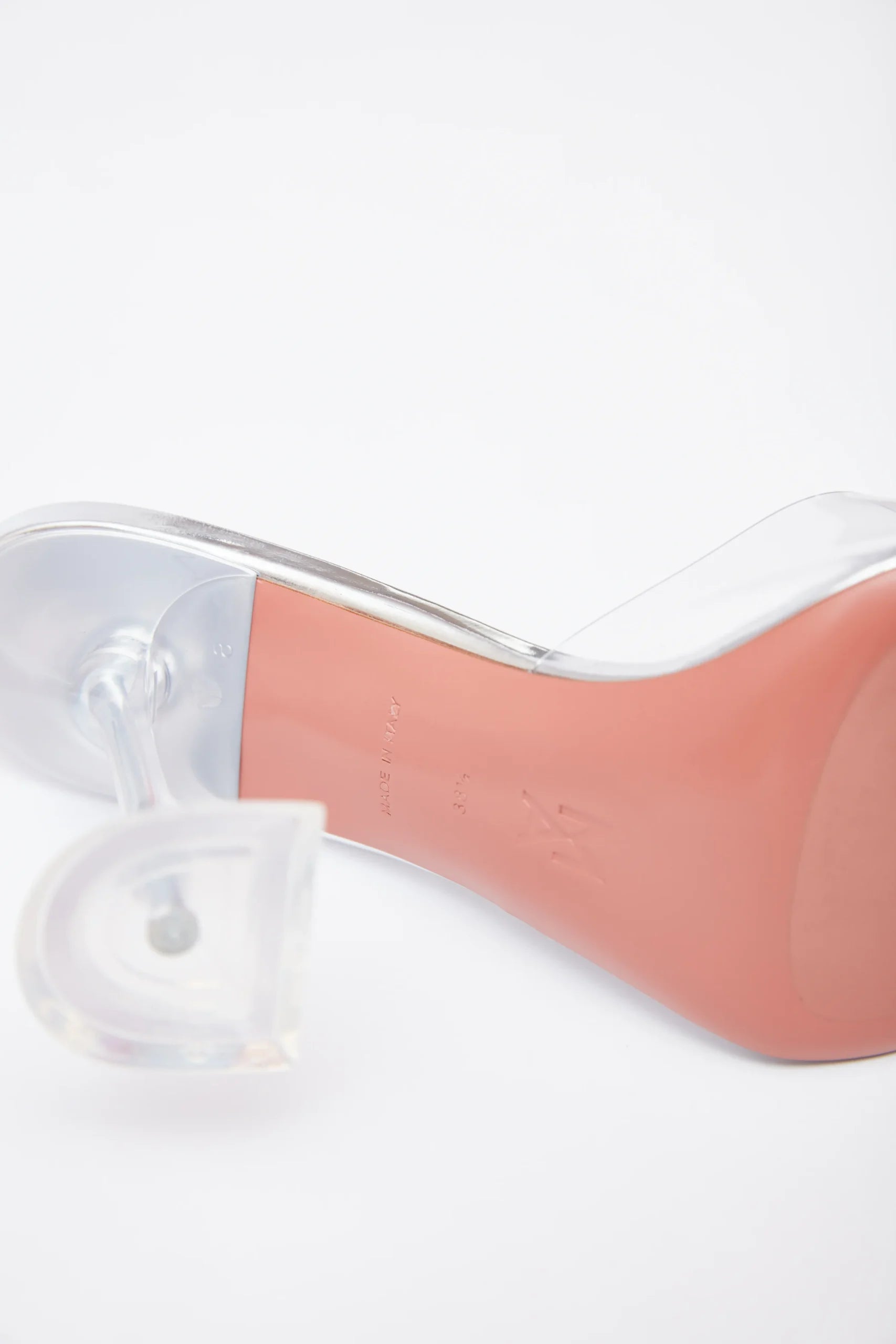 Amina Muaddi Rosie Glass PVC Transparent Slippers